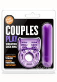 Play with Me Couples Play Vibrating Cock Ring - Purple