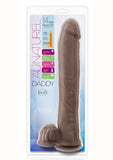 Au Naturel Daddy 14 in. Posable Dual Density Dildo with Balls