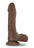 Au Naturel Mister Perfect Dildo with Balls 8.5in - Chocolate