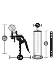 Performance VX8 Premium Penis Pump System with Silicone Cock Strap 9in - Clear