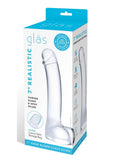 Glas 7 in. Realistic Curved Glass G-Spot Dildo