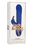 Jack Rabbit Signature Silicone Rotating Beaded Rabbit Vibrator Multi Function USB Rechargeable Waterproof Blue