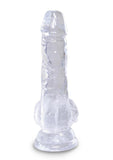 Pipedream King Cock Clear 5 in. Cock With Balls Realistic Suction Cup Dildo
