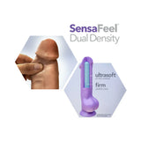 Au Naturel 8 in. Posable Dual Density Dildo with Balls Tan