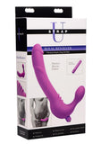 Strap U Royal Revolver Vibrating Silicone Strapless Strap On - Purple
