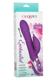 Enchanted Kisser Rechargeable Silicone Thrusting Rabbit Vibrator - Purple