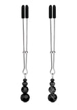 Lux Fetish Adjustable Tweezer Nipple Clips - Black