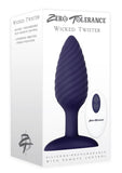 Zero Tolerance Wicked Twister Textured Vibrating Silicone Anal Plug Purple