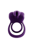 VeDO Thunder Bunny Rechargeable Silicone Dual Cock Ring - Deep Purple
