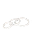 White Rubber Cock Rings (3 Piece Set) - White