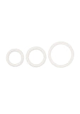 White Rubber Cock Rings (3 Piece Set) - White