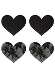 SATIN AND LACE HEARTS