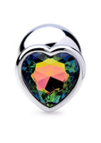 Booty Sparks Rainbow Prism Heart Anal Plug - Large