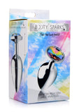 Booty Sparks Rainbow Prism Heart Anal Plug - Large