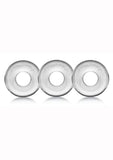 Oxballs Ringer Donut Cock Ring (3 Pack) - Clear