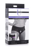 Strap U Lace Envy Black Crotchless Panty Harness - Black