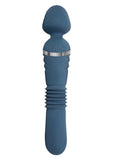 Adam & Eve Dual Ended Thrusting Wand Rechargeable Silicone Vibrator - Teal
