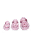 Booty Sparks Glitter Gem Anal Plug Set 3pc - S/M/L - Pink