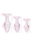 Booty Sparks Glitter Gem Anal Plug Set 3pc - S/M/L - Pink