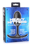 Heavy Hitters Premium Silicone Weighted Anal Plug - Medium - Black