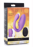 Inmi 7X Pulse Pro Pulsing Silicone Rechargeable Clit Stim Vibrator with Remote Control - Purple
