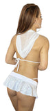 GLIMMER SEQUIN TUTU SKIRT SET WITH HOODED BRA