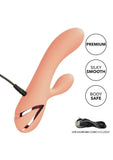 California Dreaming Monterey Magic Silicone Rechargeable Rabbit Vibrator - Orange