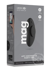 Love Distance Mag App Controlled Silicone Rechargeable Panty Vibe - Black