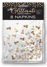 Glitterati Penis Party Napkins (8 Pack)