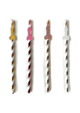 Glitterati Penis Party Tall Celebration Straws (8 Pack) - Assorted Colors