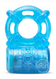 Stay Hard Rechargeable 5 Function Vibrating Cockring Blue