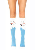 Leg Avenue Snow Man Knee High Socks - OS - Multicolor