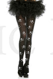 Skull Print Opaque Pantyhose