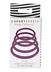 Rubber O-Ring Assorted Sizes (4 pack) - Plum