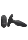 Booty Sparks Laser F... Me Rechargeable Silicone Anal Plug with Remote Control - Large- Black with Red Light