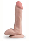 Dr. Skin Plus Gold Collection Posable Dildo with Balls and Suction Cup 6in - Vanilla (DISCONTINUED)