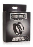 Cock Gear Leather and Steel Cock & Ball Ring - Black