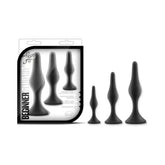 Luxe 3-Piece Silicone Beginner Plug Kit Black