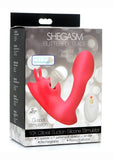 Shegasm Butterfy Tease Rechargeable Silicone 10X Clitoral Suction - Pink