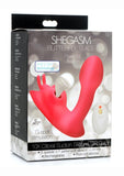 Shegasm Butterfy Tease Rechargeable Silicone 10X Clitoral Suction - Pink