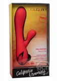California Dreaming Palisades Passion Rechargeable Silicone Rabbit Vibrator - Red