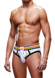 Prowler Pride Love and Peace 3 Brief - Medium - Rainbow