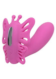 Venus Butterfly Pulsating Venus G Silicone Rechargeable Strap-On With Remote Control - Pink