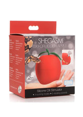 Shegasm 6X Forbidden Apple Rechargeable Silicone Clit Stimulator - Red/Green
