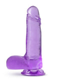 B Yours Plus Rock n' Roll Realistic Dildo with Balls 7.25in - Purple