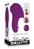 Evolved Sucker For You Rechargeable Silicone Suction Finger Vibrator Purple