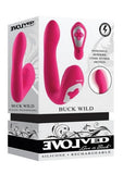 Evolved Buck Wild Rechargeable Silicone Dual Stimulator Pink
