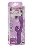Rechargeable Butterfly Kiss Flutter Silicone Rabbit Vibrator - Purple (DISCONTINUED)