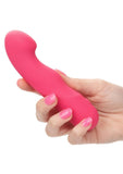 Liquid Silicone Pixies Curvy Rechargeable Vibrator - Pink