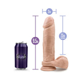 Au Naturel 9in. Posable Dual Density Dildo with Balls